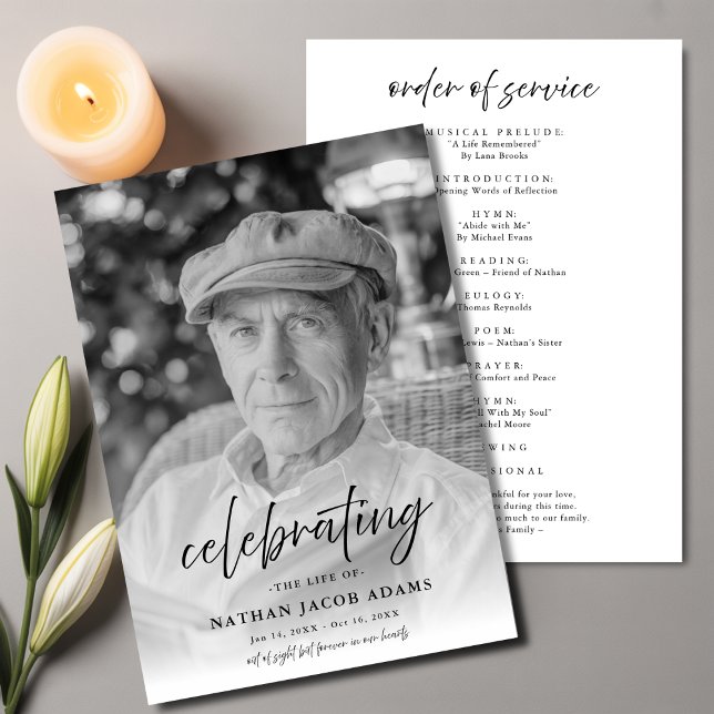 Photo Memorial Funeral Order Of Service Cheap Program (Creator Uploaded)