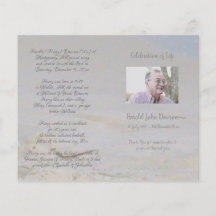 Photo Memorial Funeral Order of Service Program