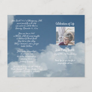 Photo Memorial Funeral Order of Service Program