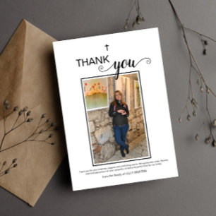 Photo Memorial Funeral Thank you Card