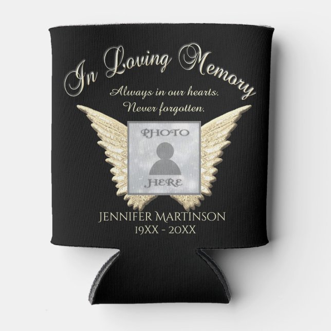 Photo Memorial in Loving Memory Can Cooler (Front)