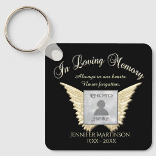 Photo Memorial in Loving Memory Key Ring