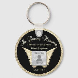 Photo Memorial in Loving Memory Key Ring