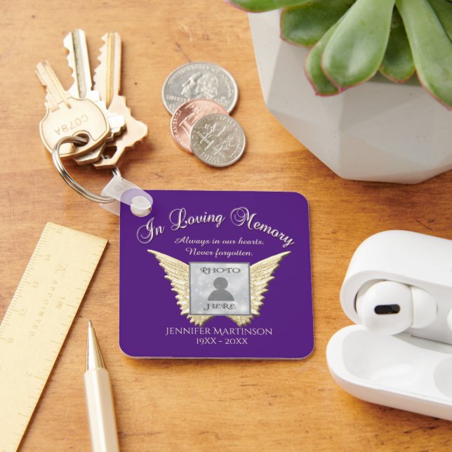 Photo Memorial in Loving Memory Keychain (Desk)