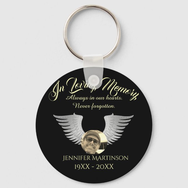 Photo Memorial in Loving Memory Keychain (Front)
