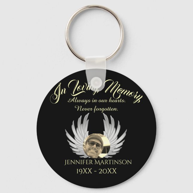 Photo Memorial in Loving Memory Keychain (Front)
