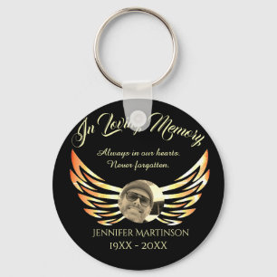 Photo Memorial in Loving Memory Keychain