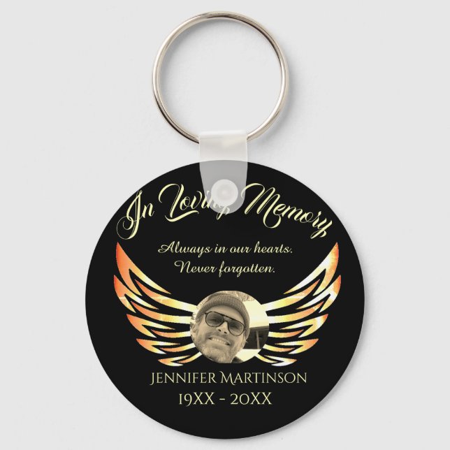 Photo Memorial in Loving Memory Keychain (Front)