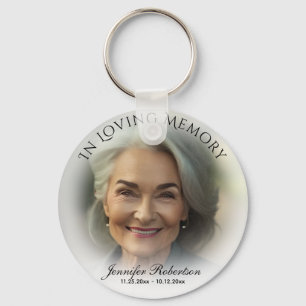Photo Memorial in Loving Memory Keychain