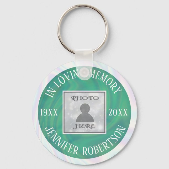 Photo Memorial in Loving Memory Keychain (Front)