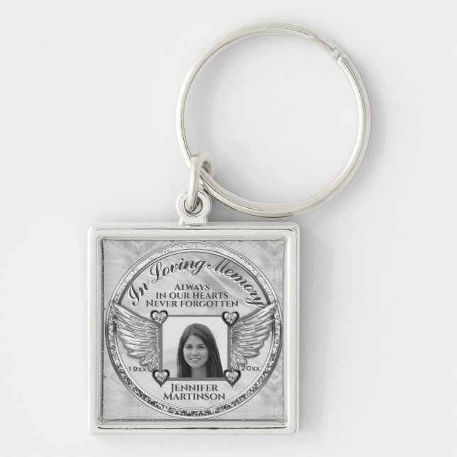 Photo Memorial in Loving Memory Keychain (Front)