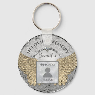 Photo Memorial in Loving Memory Keychain