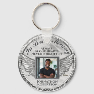 Photo Memorial in Loving Memory Keychain