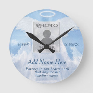 Photo Memorial in Loving Memory  Round Clock