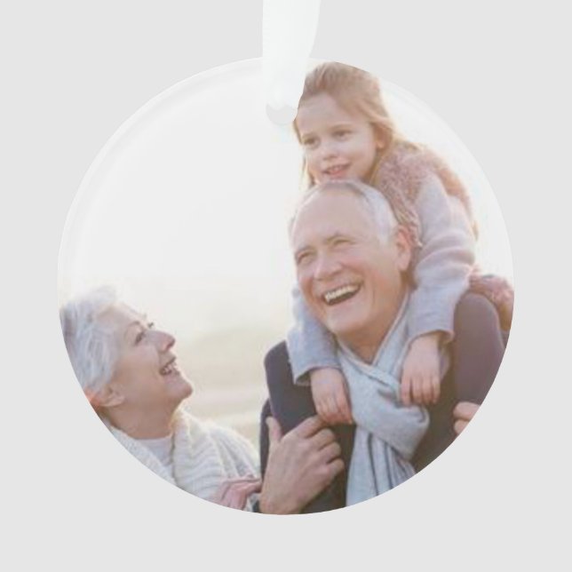 Photo Memorial Ornament for Loved one Personalised (Front)