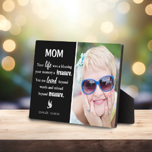 Photo Memorial Plaque for Family Member White Dove
