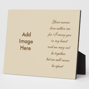 Photo Memorial Poem Plaque