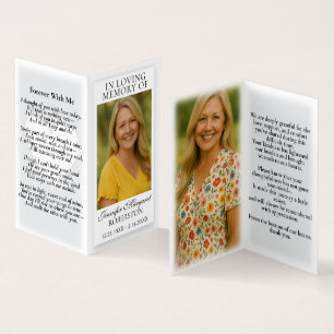 Photo Memorial Prayer Card