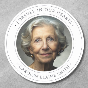 Photo Memorial Remembrance Classic Round Sticker