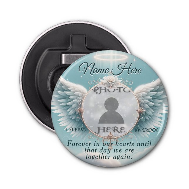 Photo Memorial Sympathy  Bottle Opener (Front)