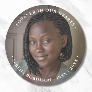 Photo Memorial Tribute Classic Round Sticker