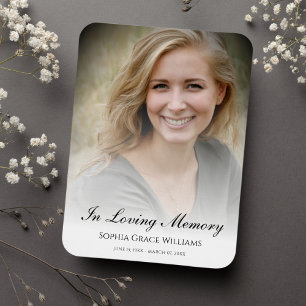 Photo Memorial Tribute Death Funeral Magnet