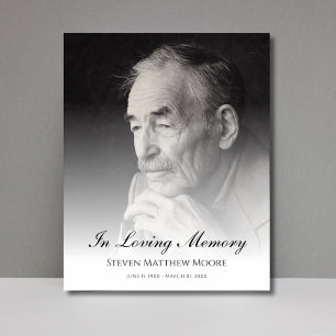 Photo Memorial Tribute Death Funeral  Poster
