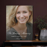 Photo Memorial Tribute Sympathy  Faux Canvas Print<br><div class="desc">Sympathy Photo Memorial design.</div>