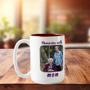 Photo  Memories  Mum Blue/Red Presonlize Two-Tone Coffee Mug