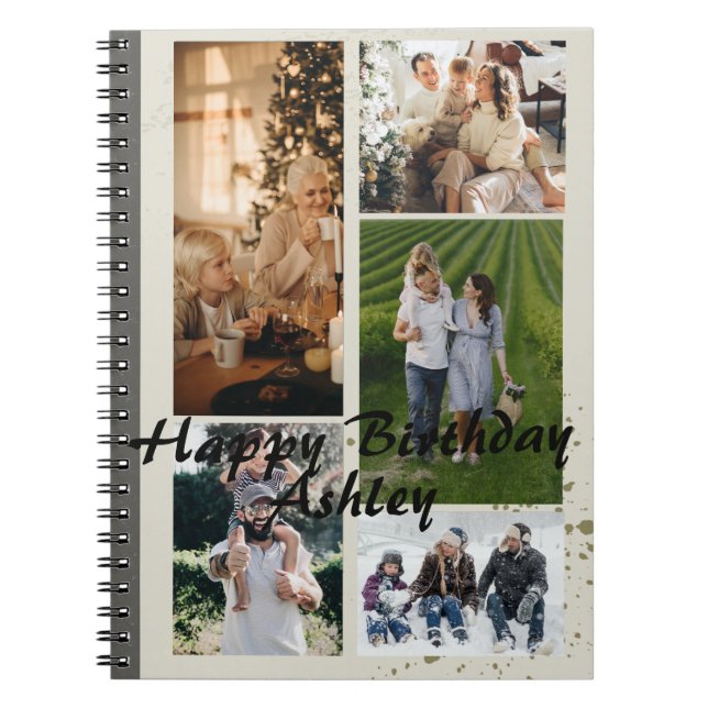 Photo memory book, Birthday Memories to Cherish Notebook (Front)