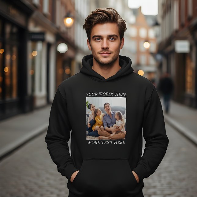 Photo Memory Custom Hoodie with Your Text (Creator Uploaded)