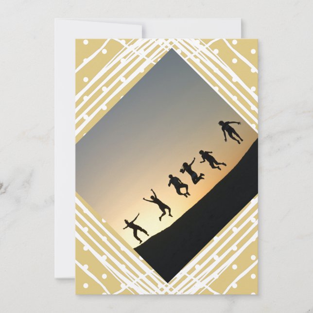 Photo Merry Christmas From Family Name Beige Holiday Card (Front)