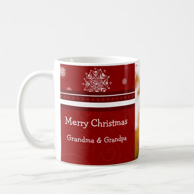 Photo Merry Christmas Grandparents Mug (Left)