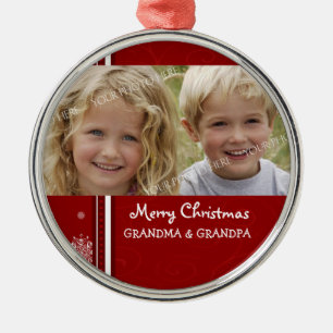 Photo Merry Christmas Grandparents Ornament