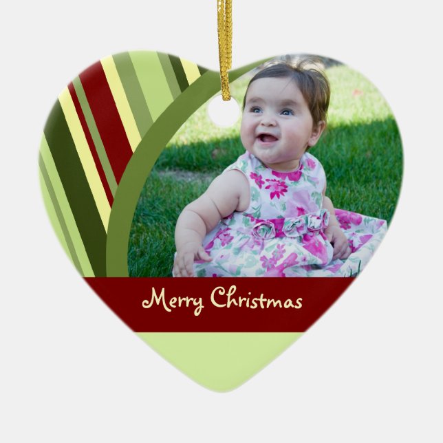 Photo Merry Christmas Grandparents Ornament (Front)