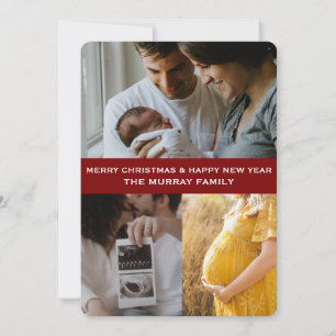 Photo Merry Christmas & Happy New Year Family Holiday Card