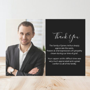 Photo Message Memorial Funeral Death Thank you  Invitation