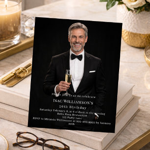 Photo milestone birthday invitation