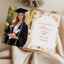 Photo Minimal Wildflower Frame Graduation