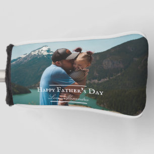 Photo Minimalist Father's Day White Golf Head Cover