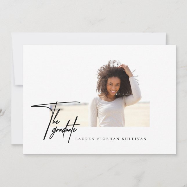 Photo Minimalist Graduation Invitation (Front)