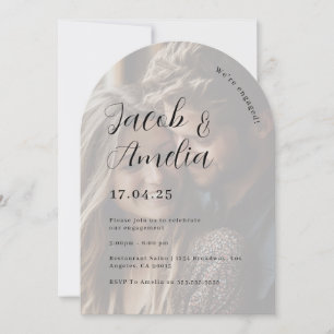 Photo Modern Arch Engagement Party Invitation