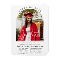 Photo Modern Arch Graduate Script Graduation Party