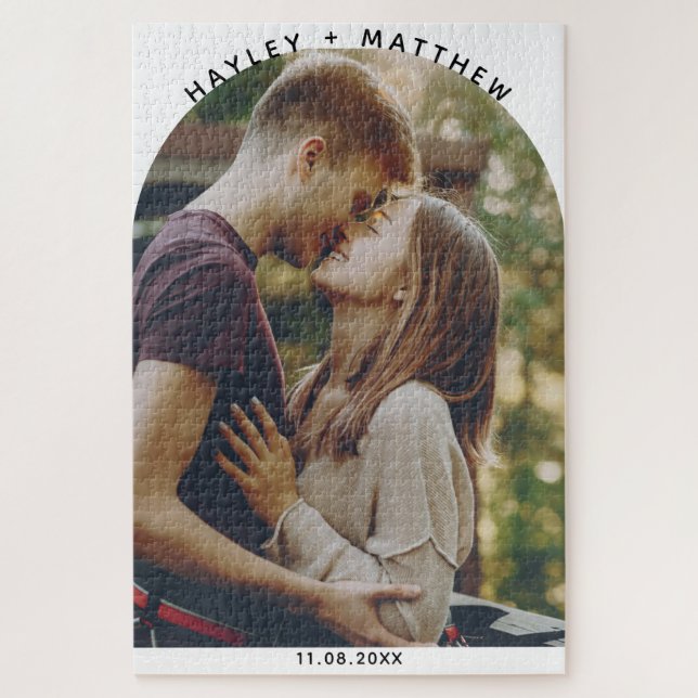 Photo Modern Couple Custom Jigsaw Puzzle (Vertical)