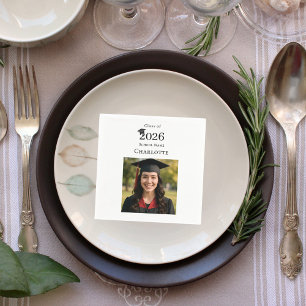 Photo modern Graduation Party Napkin