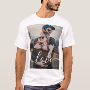 Photo Modern Love Handwritten Calligraphy T-Shirt