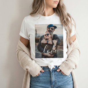Photo Modern Love Handwritten Calligraphy T-Shirt