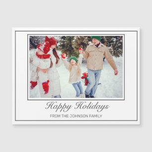 Photo Modern Minimalist Happy Holidays Greeting