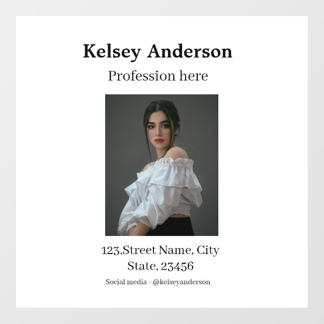 Photo modern profession social media address simpl (Sheet)