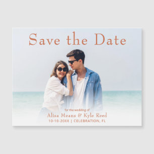 Photo Modern Save the Date Announcement Magnet